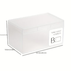 Transparent Desktop Storage Box with Lid for Student Dormitory