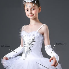 Girls Ballet Leotard Tutu Dress Set for Dance Performance