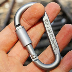 D-Shaped Aluminum Alloy Carabiner Snap Hook for Outdoor Activities