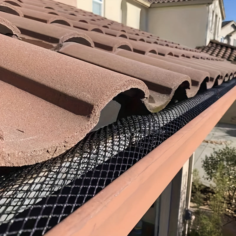 Gutter Protection Net Leaf Retaining Plastic Fence Sewer Blockage