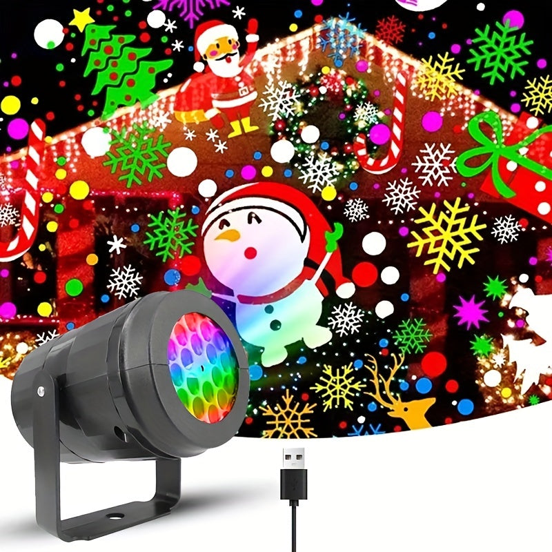 20 Patterned Christmas Light Snowflake Laser Projector LED Stage Lights