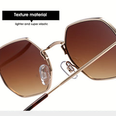 Men's Metal Small Frame Sunglasses Retro Sided with Hard Box