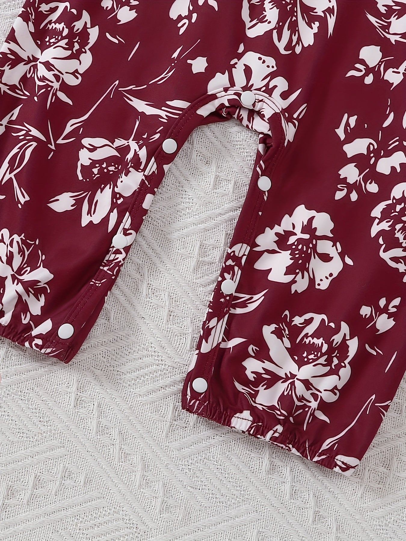 Baby Girls Floral Print Bowknot Romper Jumpsuit