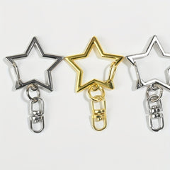 Pentagram Metal Keychain Pendant DIY Accessories Alloy Buckle