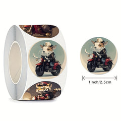 500pcs Animal Cow Cartoon Motorcycle Stickers for Teacher Rewards and Sealing