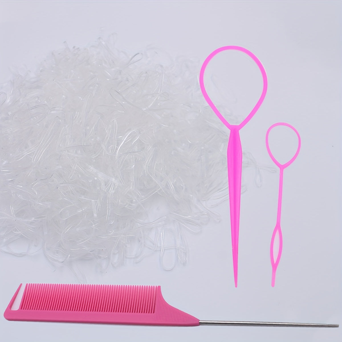1000pcs Mini Hair Ties With Comb Hair Styling Tools