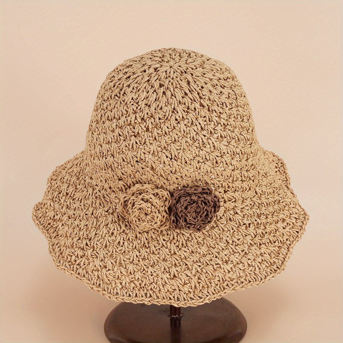 Flower Foldable Sun Hat Seaside Vacation Sun Hat
