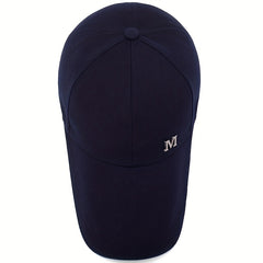 Men's Plain Long Bill Snapback Cap UV Protection Baseball Cap
