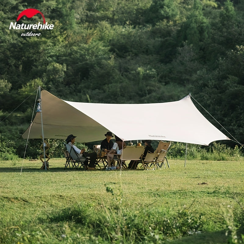 Silver Coated Canopy Tent Sun Rain Proof Tarps Outdoor Picnics
