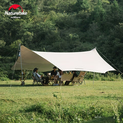 Silver Coated Canopy Tent Sun Rain Proof Tarps Outdoor Picnics