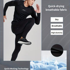 Men's Fleece Compression T shirt Active Mid Stretch Slim Fit Tee