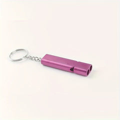 7pcs Aluminum Alloy Dual Frequency Survival Whistle Outdoor Life-saving Whistle