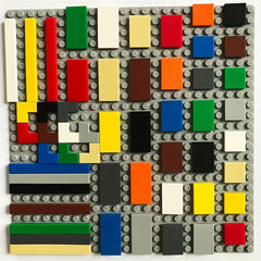 100pcs ABS Plastic Building Blocks Set Flat Tiles DIY Construction Toy Kit