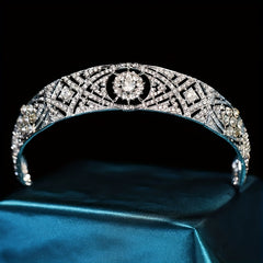 Bridal Rhinestone Silvery Headband Queen Princess Crown Head Jewelry Alloy Tiara