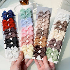 10pcs Baby Girls Bow Hair Clips for Stylish Headwear