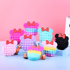 Girls Bow Knot Crossbody Bag Coin Purse Silicone Children's Accessories