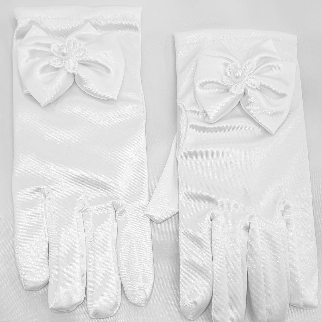 Wedding Flower Girls Stretch Dress Gloves