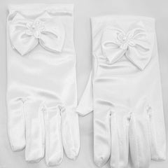 Wedding Flower Girls Stretch Dress Gloves