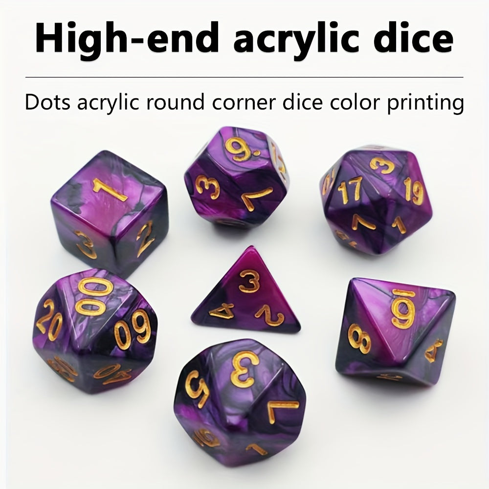 7pcs Party Polygon Dice Set Funny Games For Family Gatherings