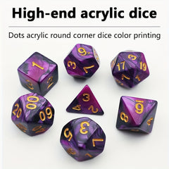 7pcs Party Polygon Dice Set Funny Games For Family Gatherings