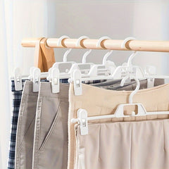 5pcs Clothes Hanger Clip Non-slip Hanging Rack Trouser Hanger Stack