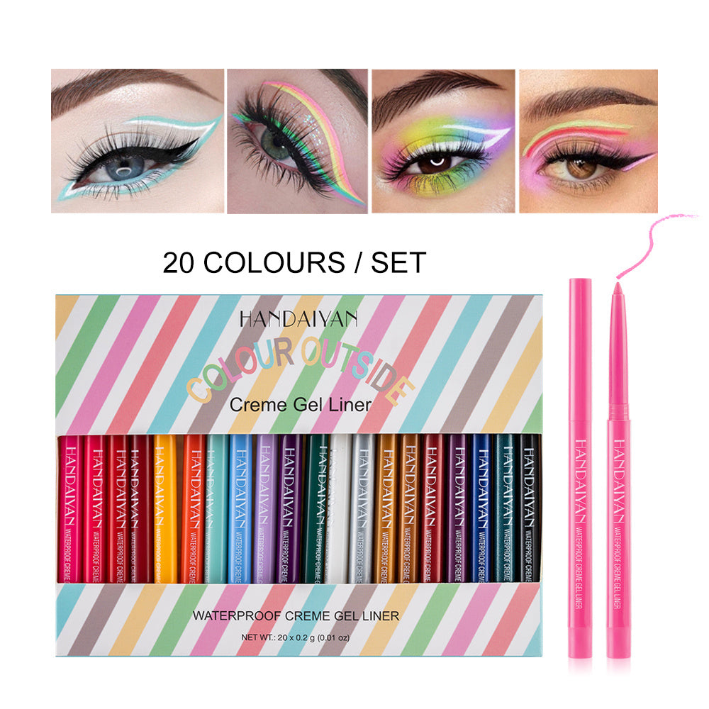 HANDAIYAN Waterproof Eye Liner Pencil Set Matte Long Lasting Eyeliners