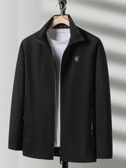 Classic Windbreaker Jacket Men's Casual Zip Up Zipper Pockets Jackets