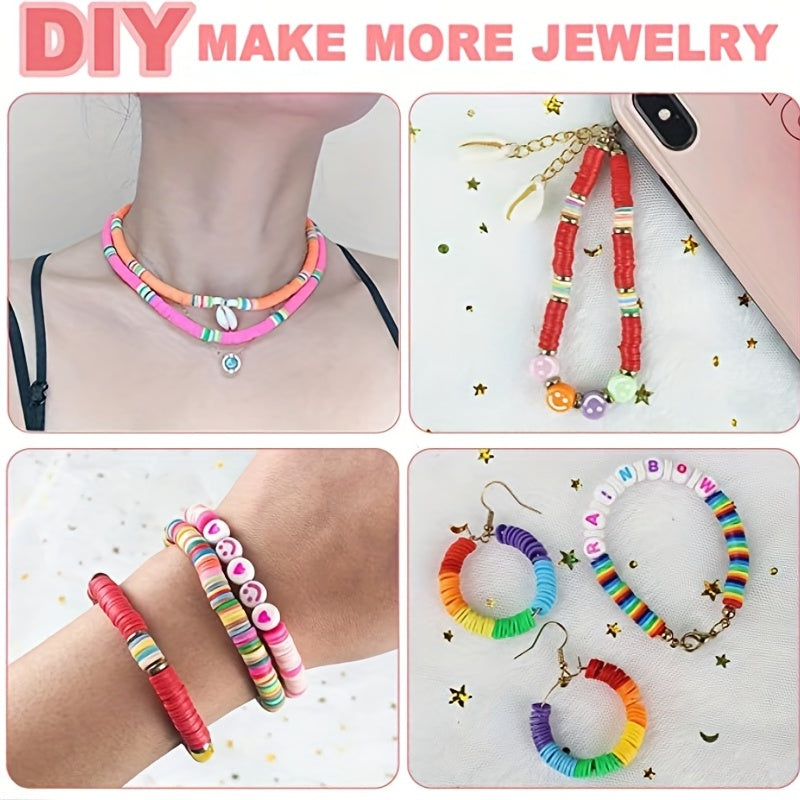 DIY 24 Colors Soft Pottery Beaded Bracelet Necklace Kit