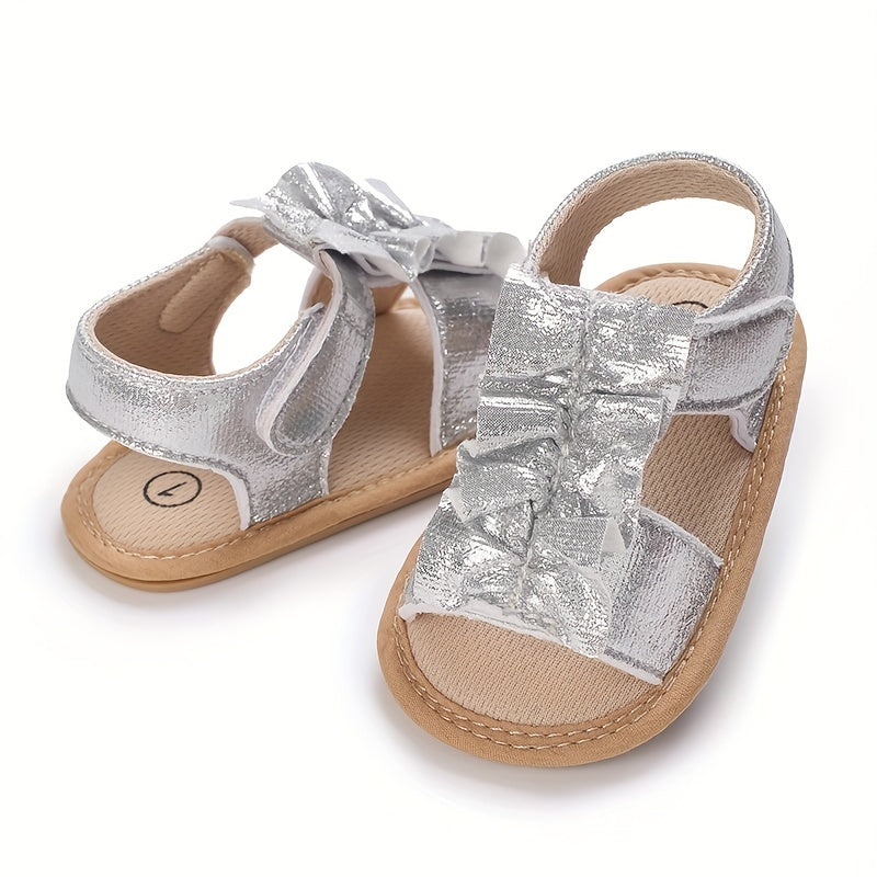 Girls Baby Ruffled Open Toe Sandals Breathable Soft Lightweight Sandals