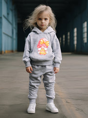 OERYUI Kids Gnome Print Hoodies Pants Set Spring Fall Activewear