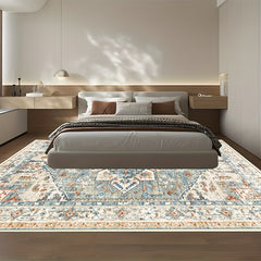 Large Boho Area Rug Vintage Persian Carpet Anti-slip Base Living Room Bedroom