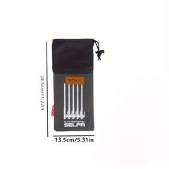 Tent Peg Storage Bag Oxford Ground Nail Stake Pouch 7.87inch