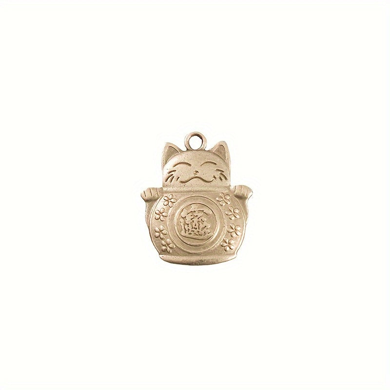 Retro Lucky Cat Animal Keychain Bag Purse Charm Pendant