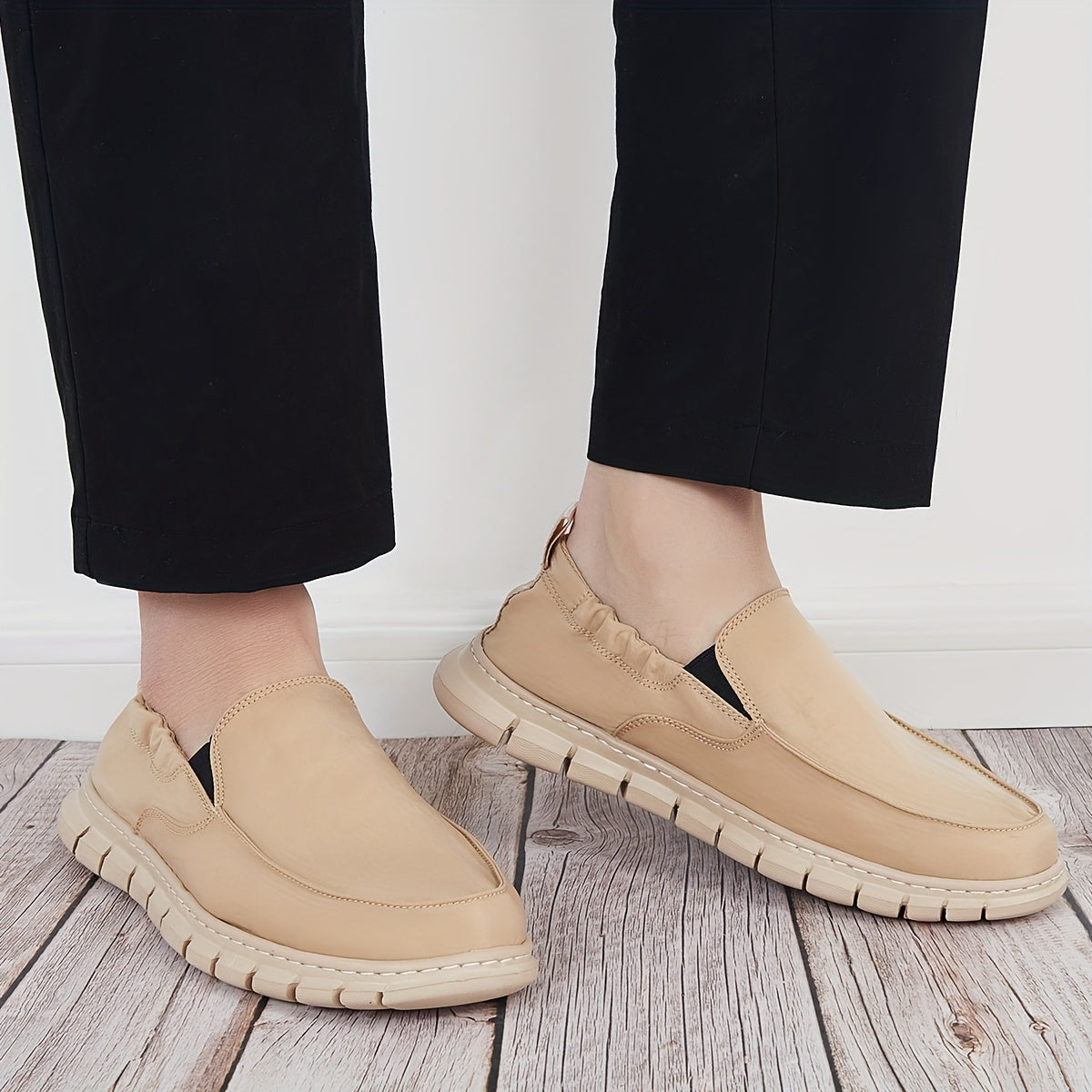 Men's Comfy Slip On Loafer Shoes Casual Anti skid Flat Shoes