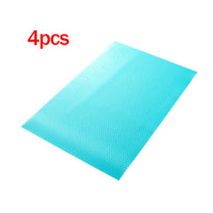 12pcs Cuttable Shelf Liners Washable Moisture-proof Fridge Mats