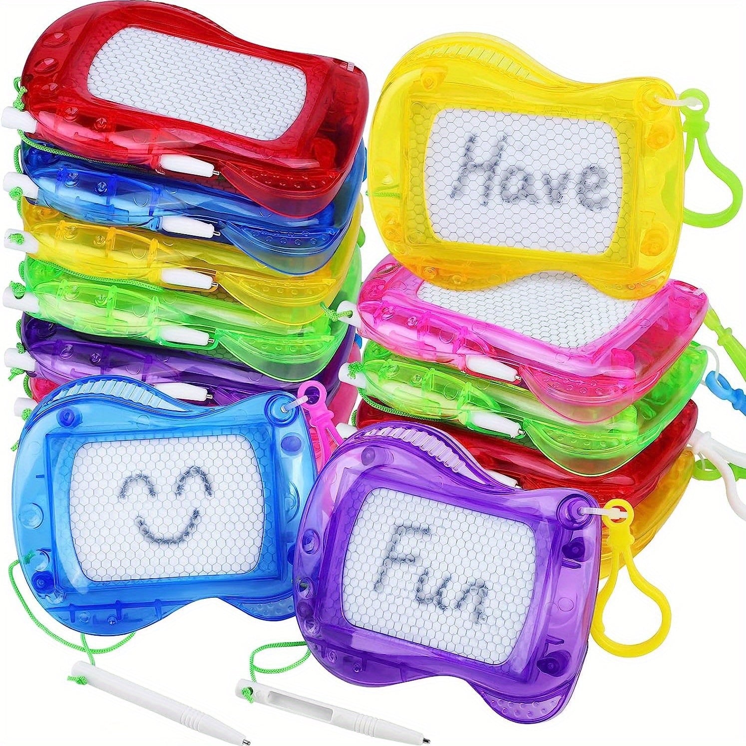 12pcs Mini Magnetic Drawing Boards for Kids - Erasable Doodle Sketch Pad