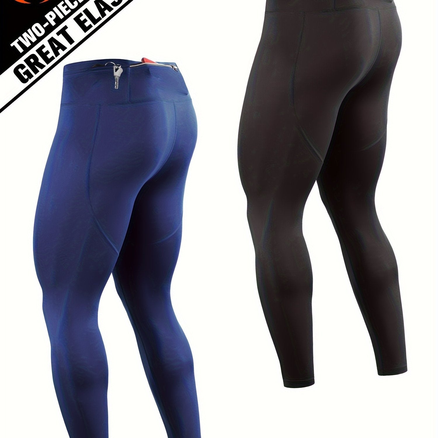 Men's Solid Leggings Active Quick Drying Sports Compression Pants