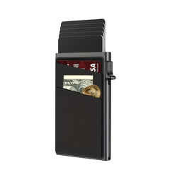Automatic Pop Up Credit Card Holder RFID Blocking Men's Business Card Wallet