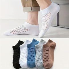5 Pairs Mesh Low Cut Socks for Men