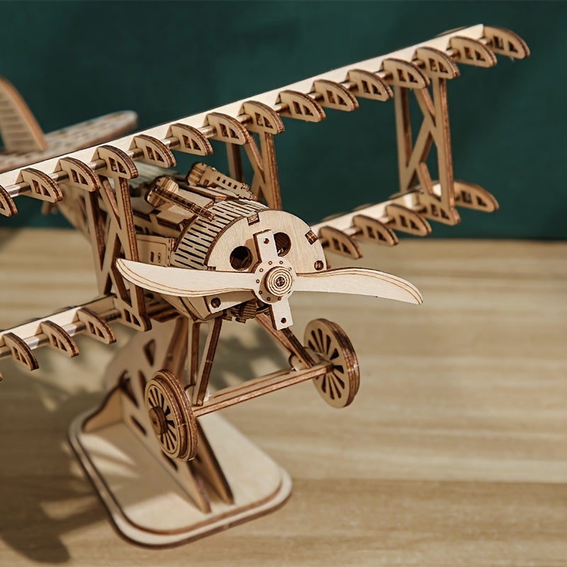 3D Plane Puzzle Wooden Toy Educational DIY Decoration Gift