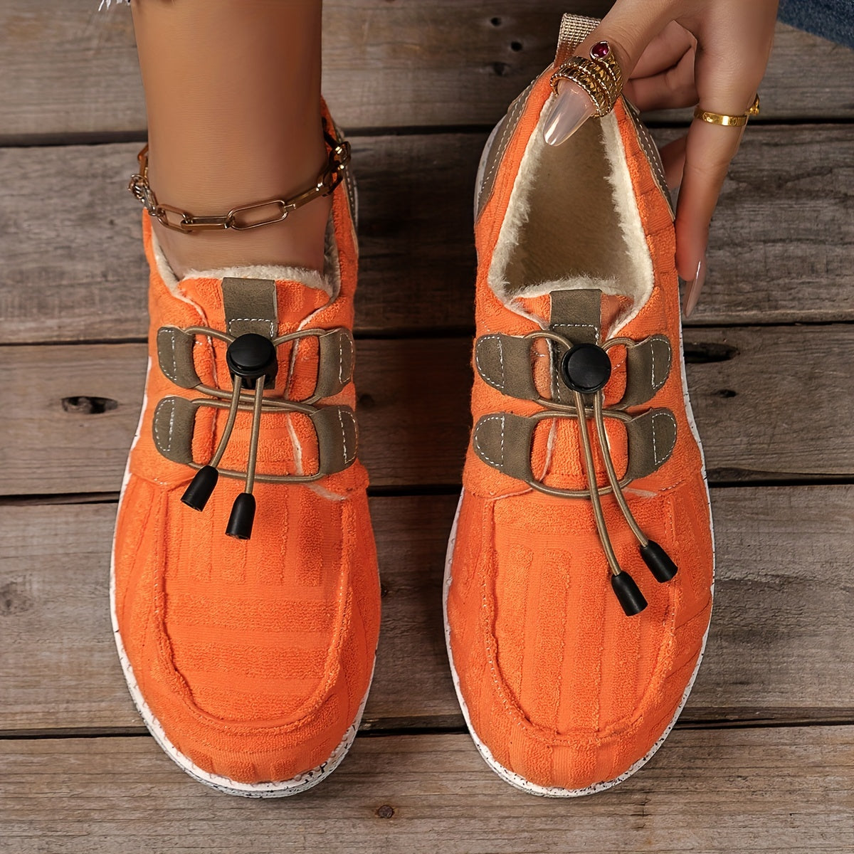 Thickened Warm Ankle Snow Boots Flat Sneakers