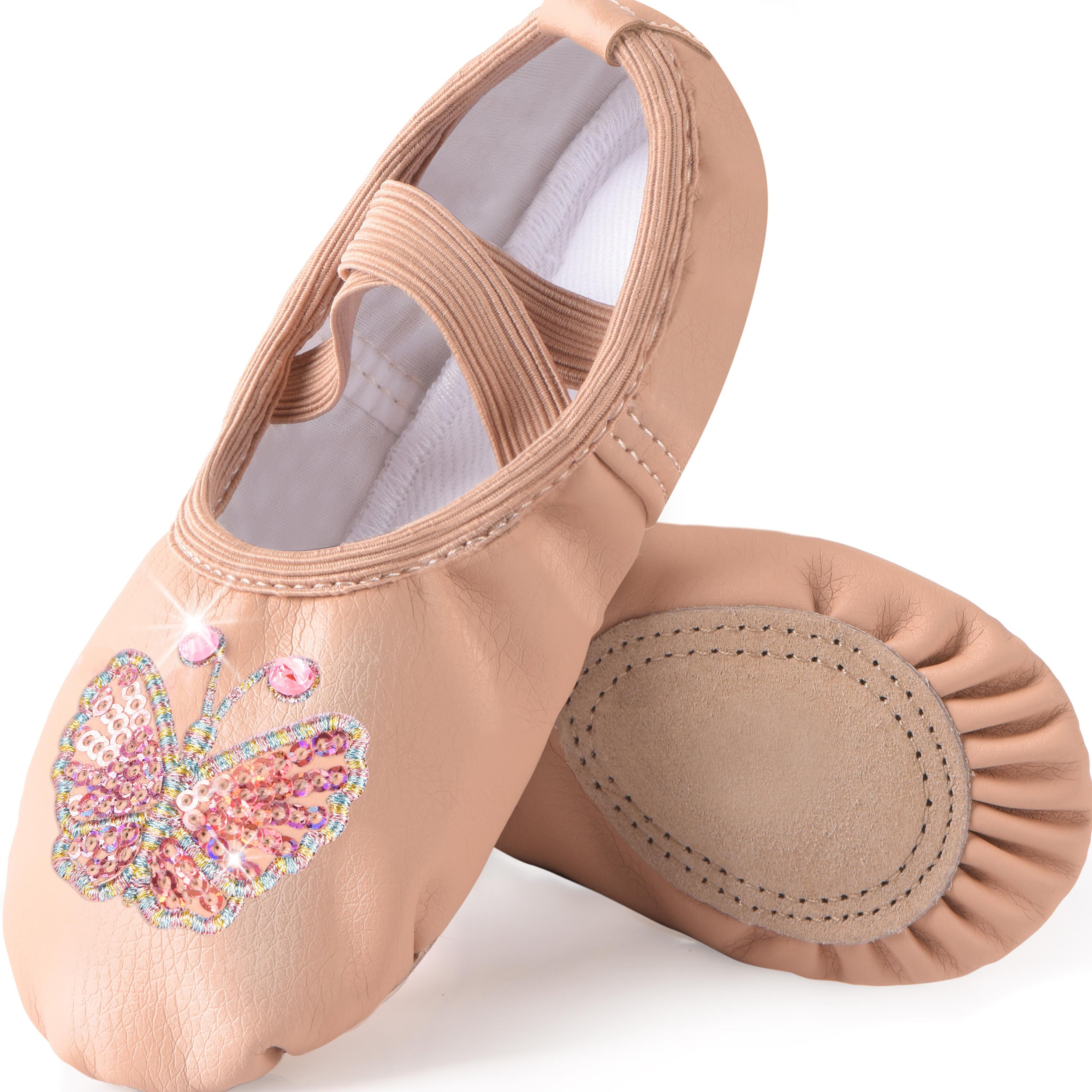 Butterfly Embroidered Ballet Shoes for Girls - Perfect for Dancing