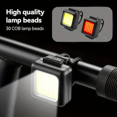 Mini Bike Headlight Taillight Set Strong Light Front Rear Lights Night Cycling