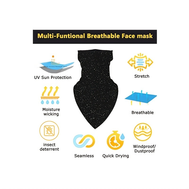 Reusable Washable Cloth Bandana Neck Gaiter with Ear Loops