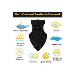 Reusable Washable Cloth Bandana Neck Gaiter with Ear Loops