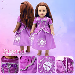18 Inch Girl Doll Clothes Princess Dress 5pcs Gift Boxed