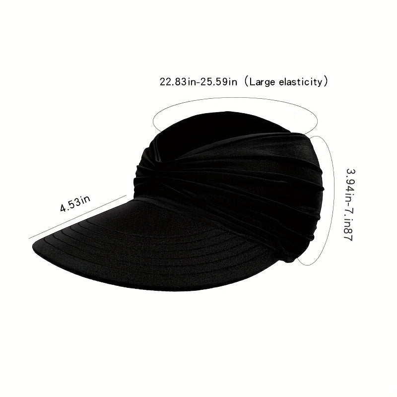 UPF 50 UV Protection Visors Hat Solid Sunscreen Beach Hat Women