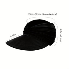 UPF 50 UV Protection Visors Hat Solid Sunscreen Beach Hat Women