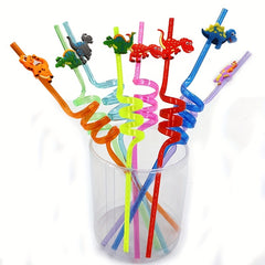 Eco Kids' Straws Fun Cartoon Designs Parties & Everyday Use