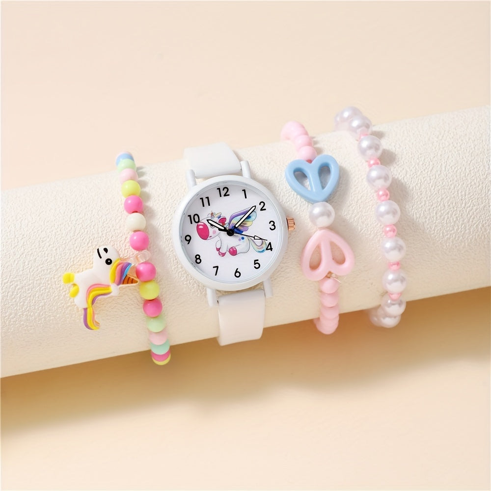 Unicorn Silicone Tape Children's Watch Set